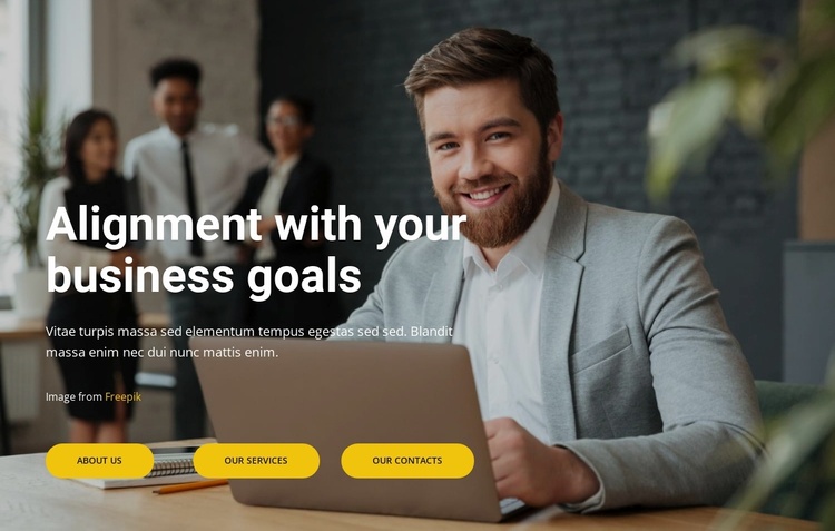 Your goals.our missions Website Template