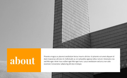 About The Construction Of Business Centers - Landing Page Template