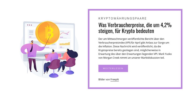 Die Krypto-Marktnachrichten Website-Modell