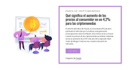Las Noticias Del Mercado De Criptomonedas: Plantilla De Una Página Fácil De Usar