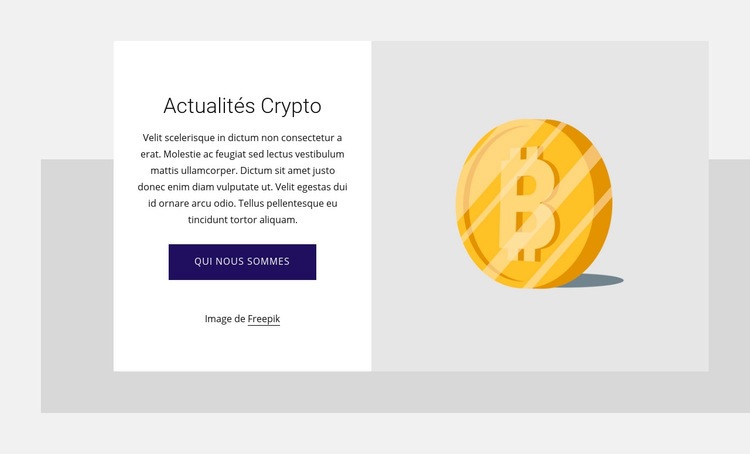 Actualités crypto Créateur de site Web HTML