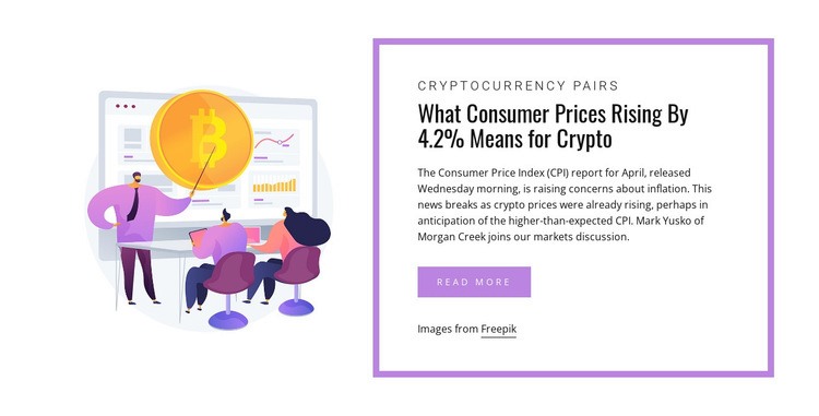 The crypto market news Homepage Design