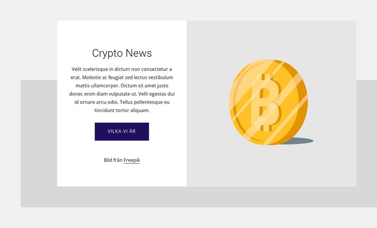 Crypto nyheter Webbplats mall