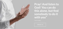 Pray And Listen To God Table CSS Template