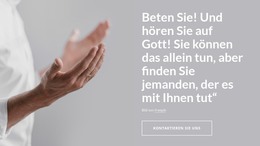 Bete Und Höre Auf Gott - Einfache HTML-Vorlage