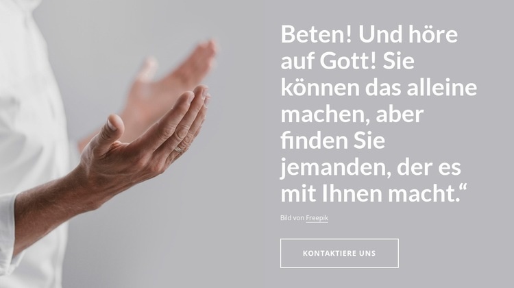 Bete und höre auf Gott Website design