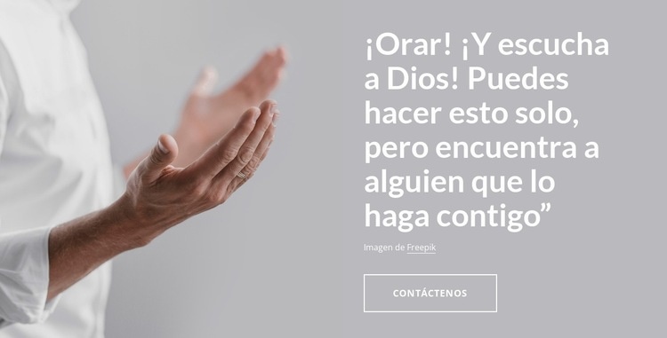 Orar y escuchar a Dios Maqueta de sitio web