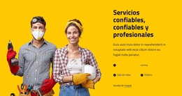 Servicios Profesionales Y De Confianza: Plantilla De Sitio Web Sencilla