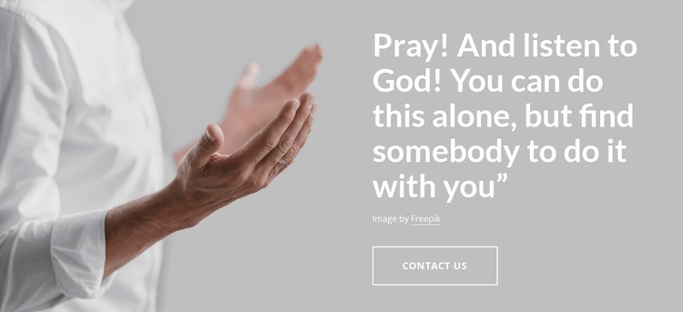 Pray and listen to God HTML Template