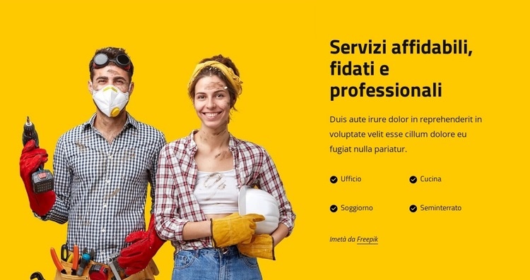 Servizi affidabili e professionali Costruttore di siti web HTML