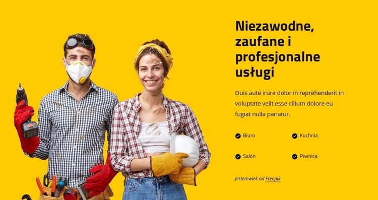 Zaufane i profesjonalne usługi Szablon HTML5