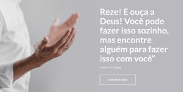 Ore E Ouça A Deus - Modelo HTML Simples