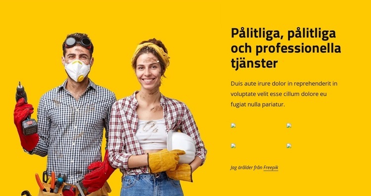 Pålitliga och professionella tjänster CSS -mall