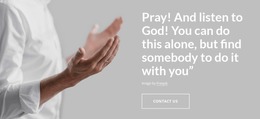 Pray And Listen To God - Modern Website Mockup