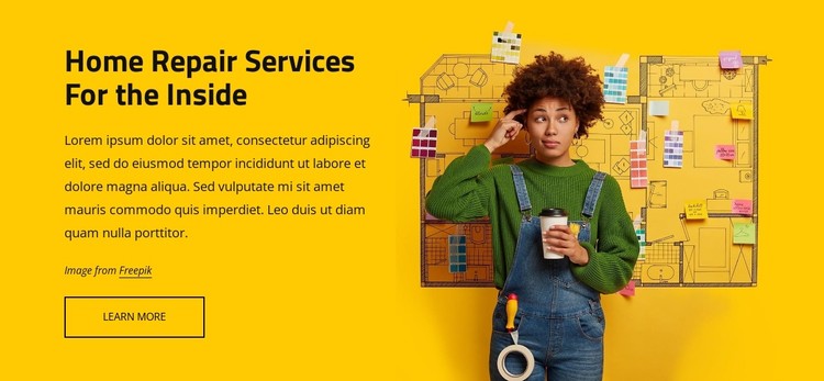 Home repair services for inside CSS Template