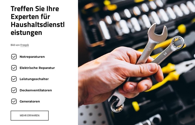 Experten für Haushaltsdienstleistungen CSS-Vorlage