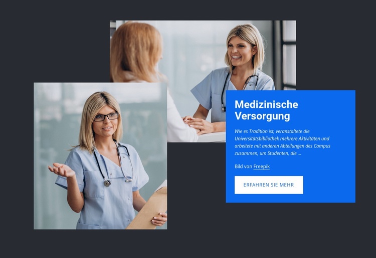 Hochwertige Gesundheitsversorgung Website Builder-Vorlagen