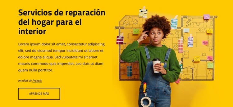 Servicios de reparación de viviendas por dentro. Creador de sitios web HTML