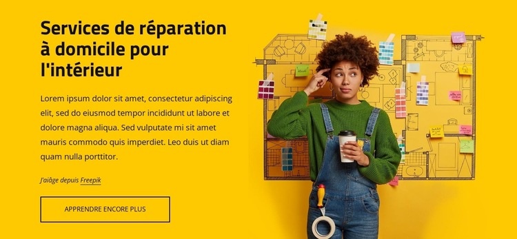 Services de réparation à domicile pour l'intérieur Conception de site Web