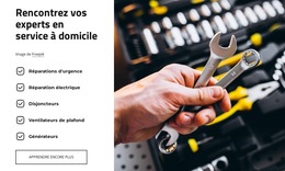 Experts Du Service À Domicile : Modèle De Site Web Simple