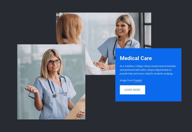 High-quality health care Homepage Design