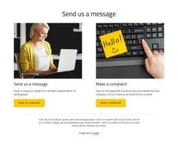 Message Process Complete Html Send us a message - Html Code Example by Nicepage