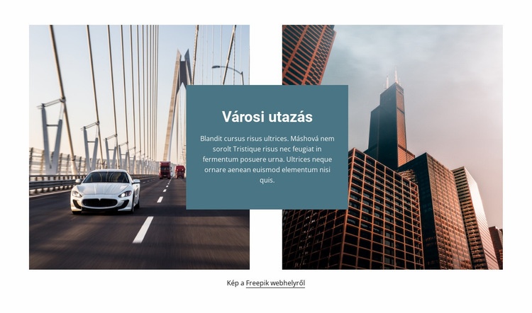 Városi utazás Weboldal tervezés