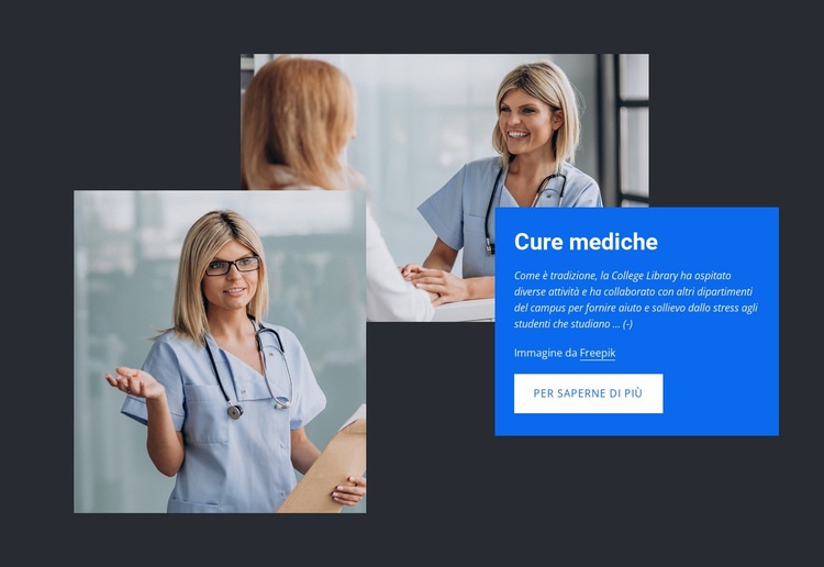 Assistenza sanitaria di alta qualità Costruttore di siti web HTML