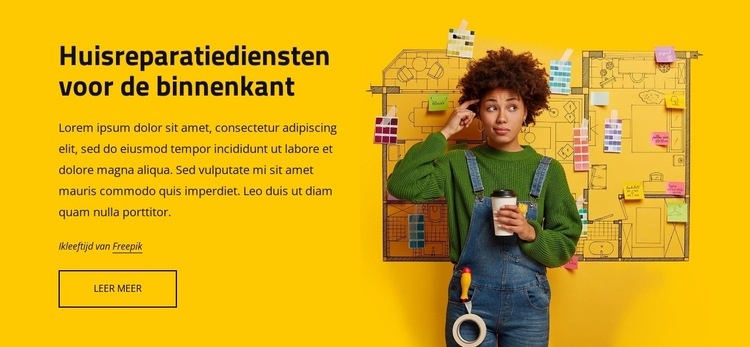 Huisreparatiediensten voor binnen Html Website Builder