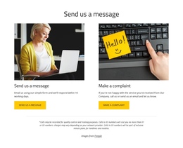 Send Us A Message - Ultimate One Page Template
