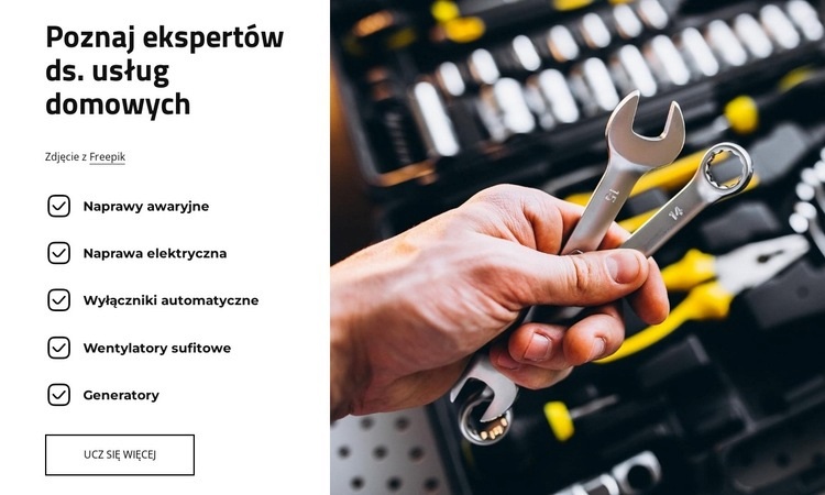 Eksperci usług domowych Szablon HTML5