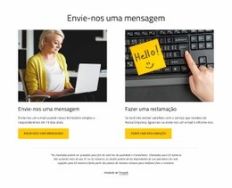 Design Mais Criativo Para Envie-Nos Uma Mensagem