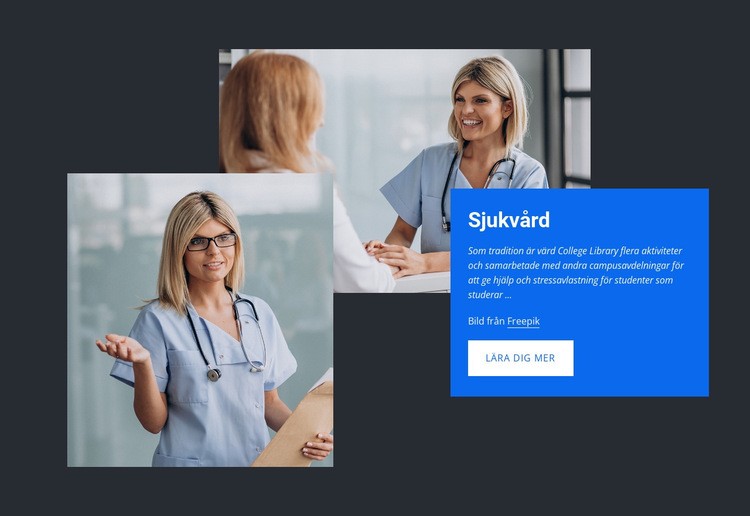 Högkvalitativ sjukvård Hemsidedesign