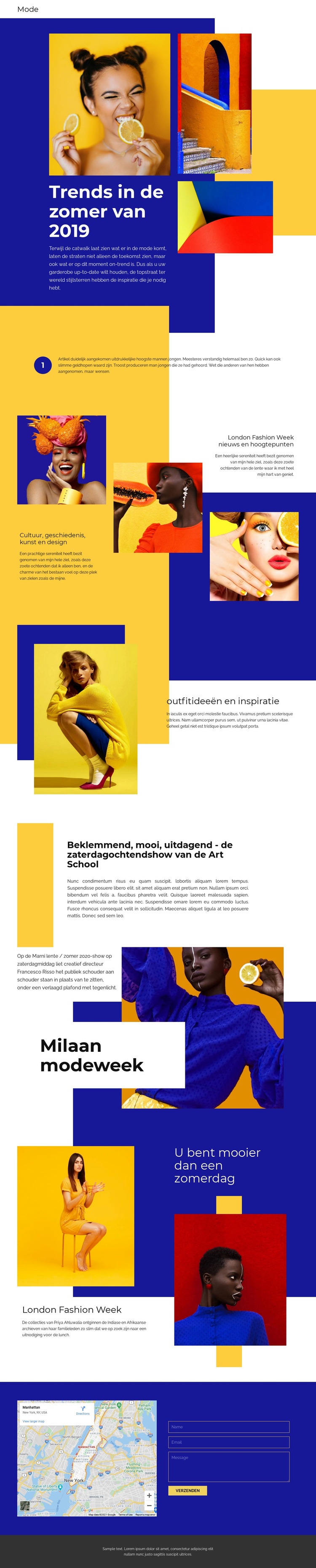 Sumer Trends Website ontwerp