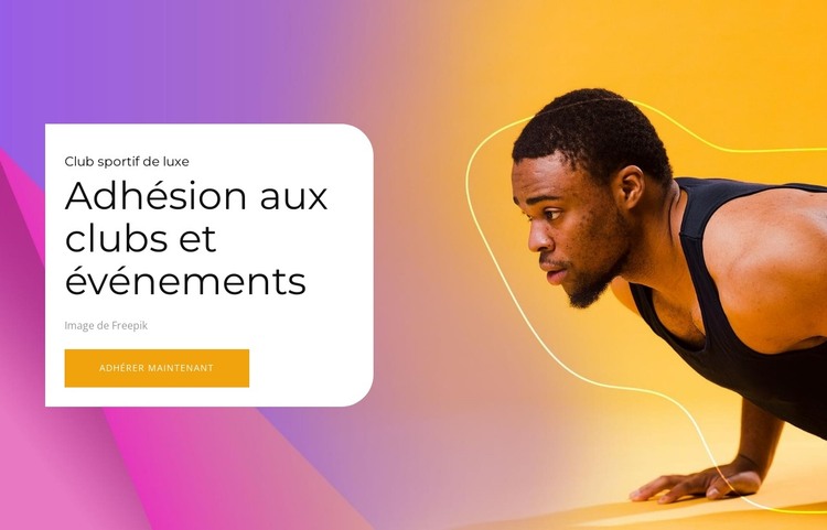 Événement club Modèle HTML