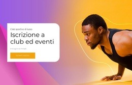 Generatore Di Siti Web Pronto All'Uso Per Evento Dei Club