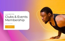Clubs Event - Creative Multipurpose Web Page Design