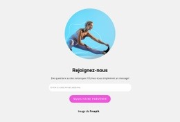 Amorcer Le HTML Pour Rejoignez Un Club De Yoga