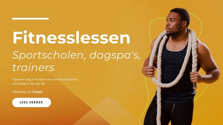 Eersteklas fitness HTML-sjabloon