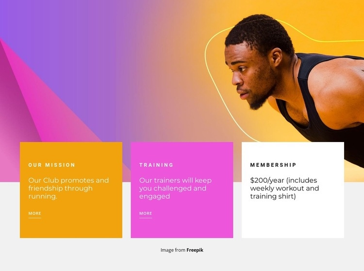 Fitness journey Web Page Design