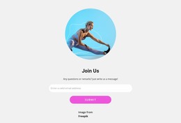 Join Yoga Club - Drag & Drop Website Mockup