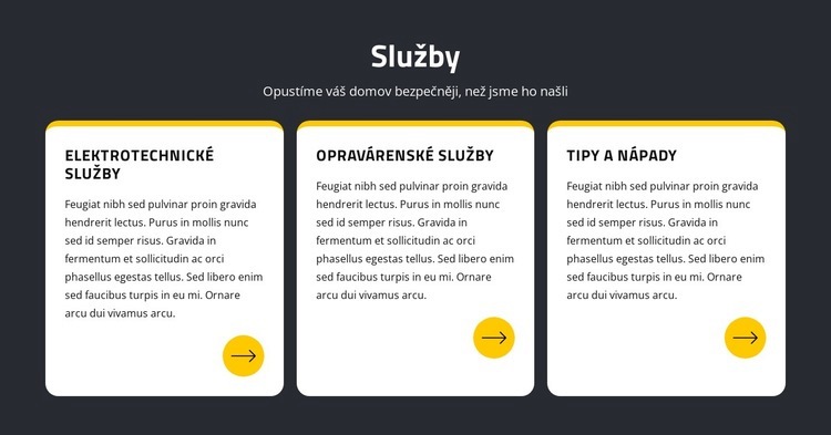 Opravy a služby elektro Webový design