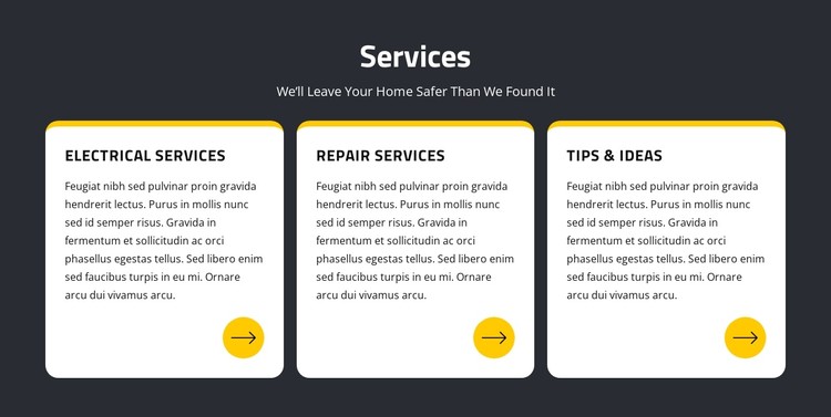 Repair and electrical services CSS Template