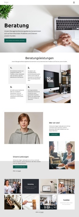 Ein Exklusives Website-Design Für Unternehmen Der Unternehmensberatung