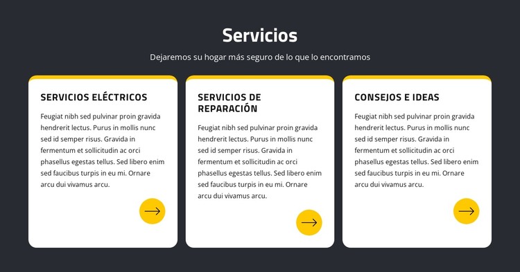 Reparación y servicios eléctricos Plantilla HTML