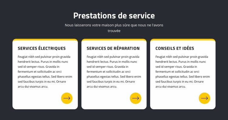 Services de réparation et d'électricité Modèles de constructeur de sites Web