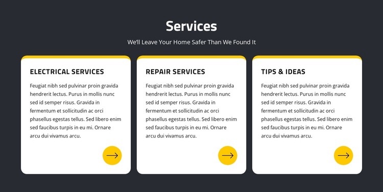 Repair and electrical services Homepage Design