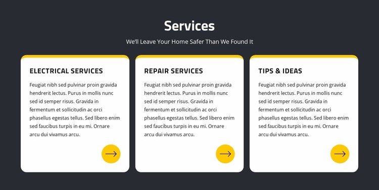 Repair and electrical services Html Website Builder