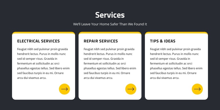 Repair and electrical services One Page Template