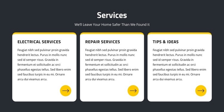 Repair and electrical services Squarespace Template Alternative
